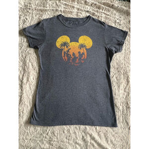 Disney Women's T-shirt, Size XXL Gray with Disney character Silhouettes GUC